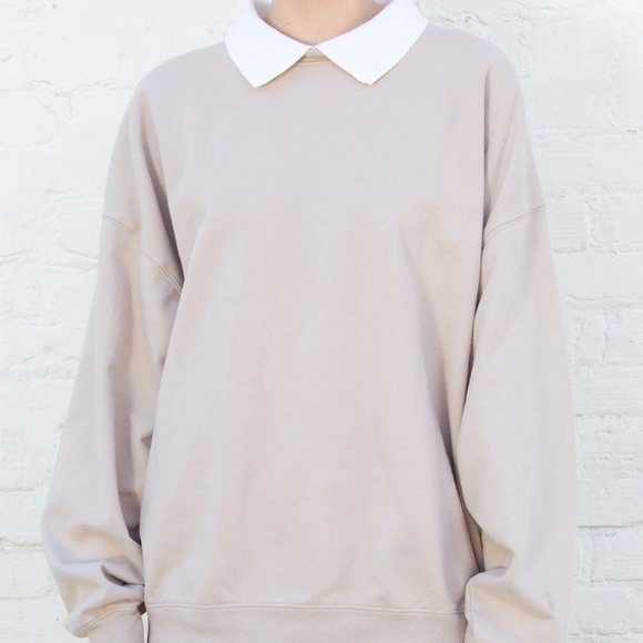 Brandy Melville Erica Collar Sweatshirt 